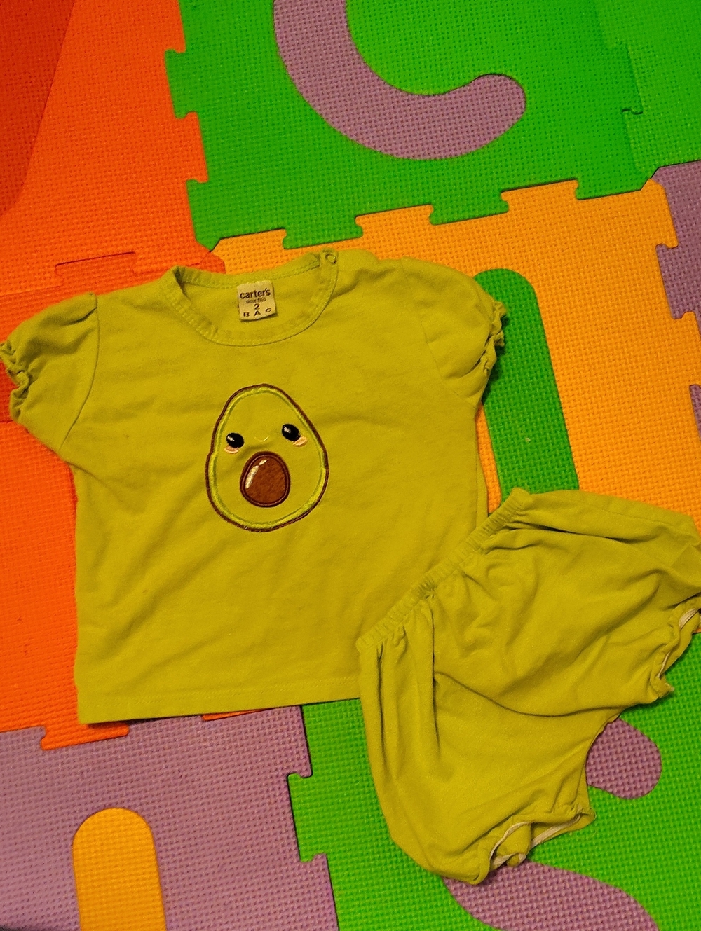 Carter's Lime Green Avocado Pajama Set
